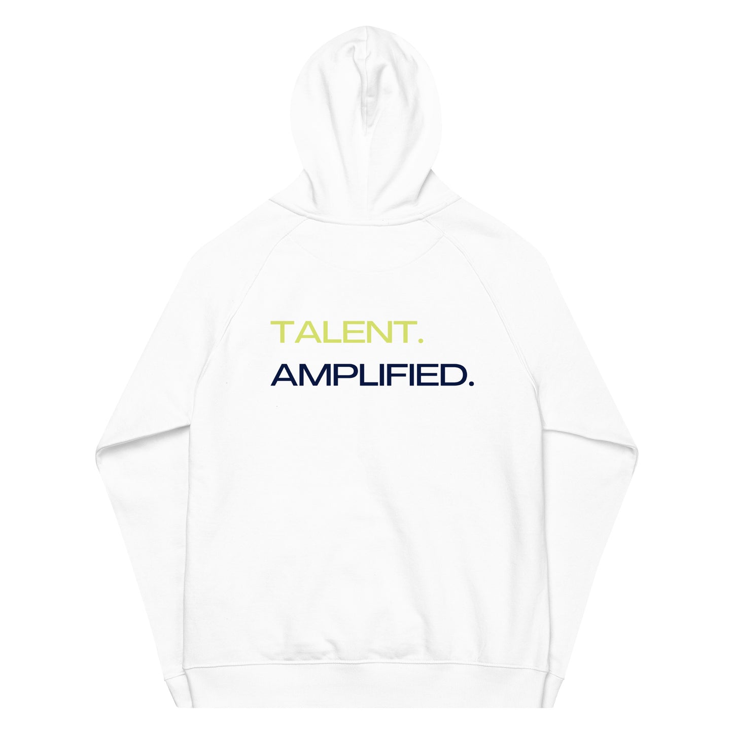Amplify Logo + Talent Amplified | Unisex eco raglan hoodie
